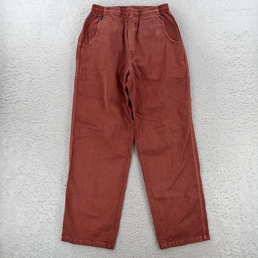 Crazy Shirts Pants Mens Large Red Twill Chino Elastic Waist Relaxed Casual Y2K